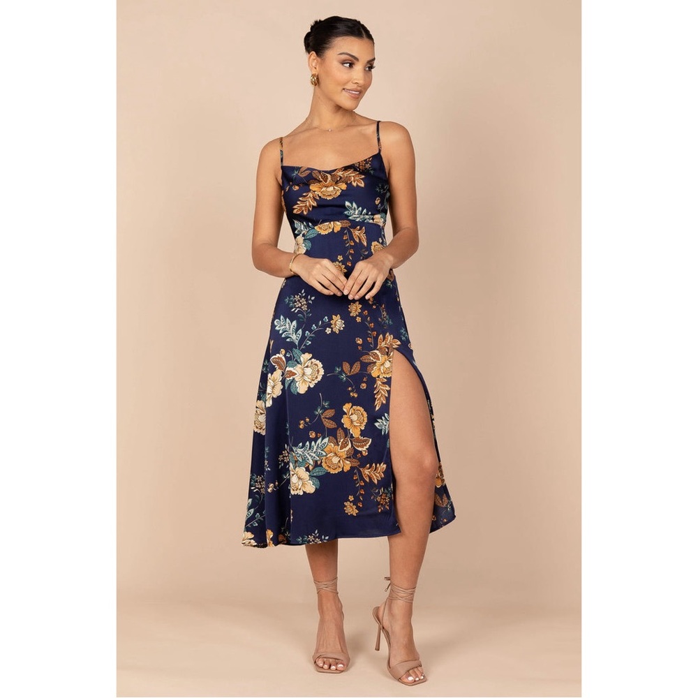 Petal & Pup Navy Floral Midi Dress
